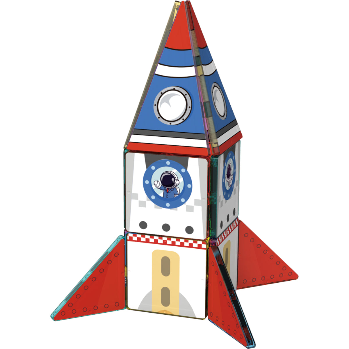 Jollity Works Magnetische Bausteine 50-tlg.- buntes Magnetspielzeug für kreatives Bauen ab 3 Jahren