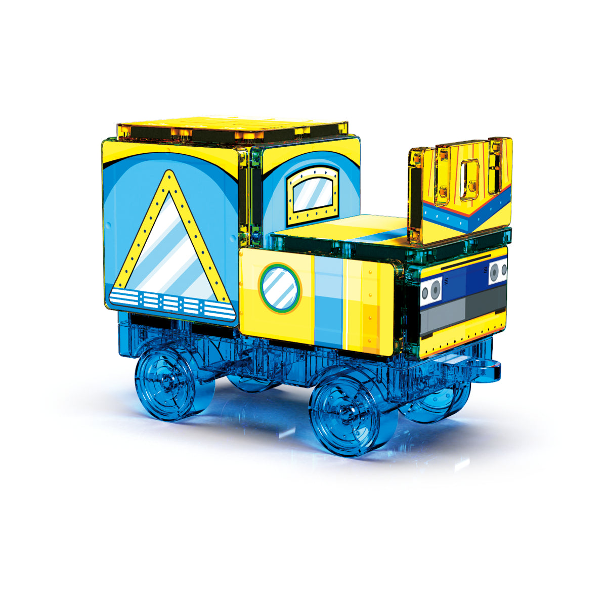 Jollity Works Magnetische Bausteine 60-tlg.- buntes Magnetspielzeug für kreatives Bauen ab 3 Jahren
