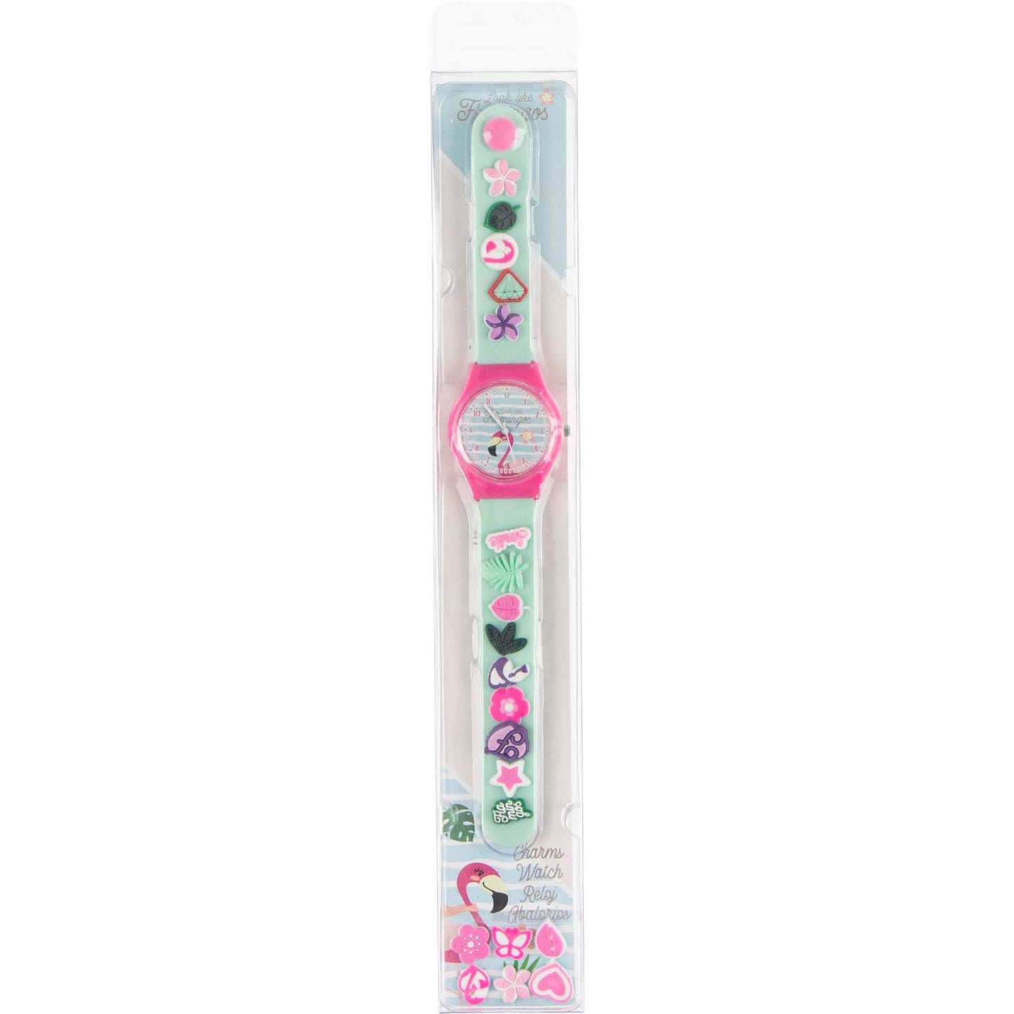 Flamingo Charms Uhr Einzigartige analoge Uhr mit verspieltem Design