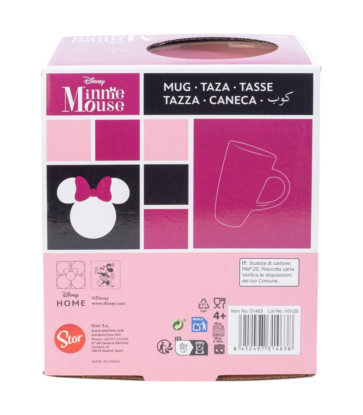 Disney Minnie Mouse Keramiktasse 695 ml Elite Mug Geschenkbox Anime