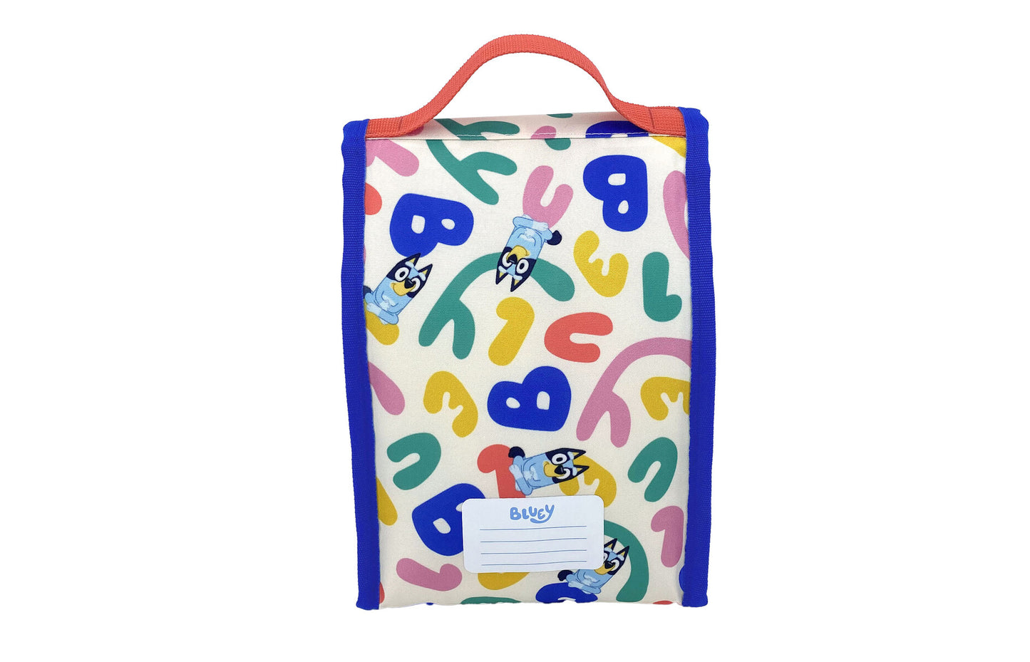 Bluey Snacktasche Kinder Kühltasche 24 × 17 cm isoliert mit Tragegriff und Fronttasche