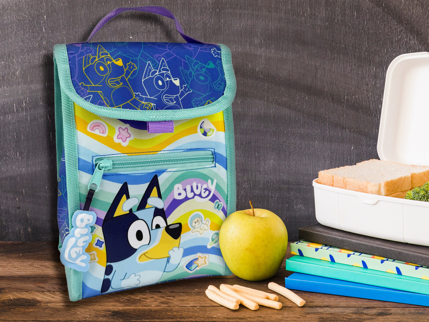 Bluey Bingo Snacktasche Kinder Lunchbox Tasche mit isoliertem Innenfach für Kindergarten und Ausflug