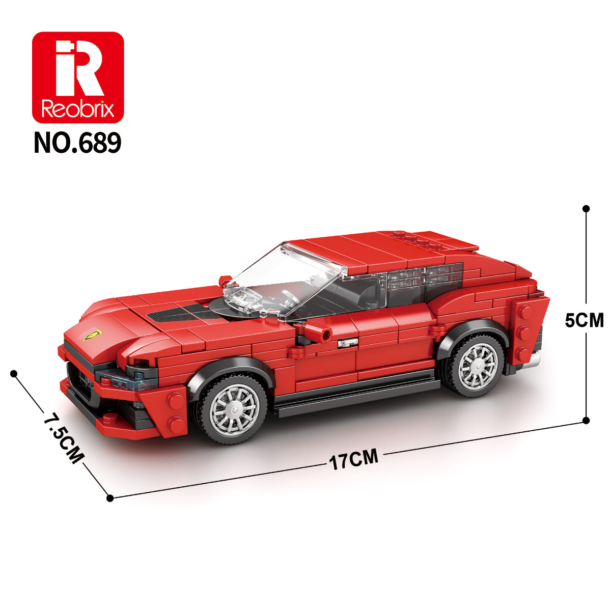 Reobrix 689 Supersportwagen 1:24 Klemmbaustein Auto 416 Teile