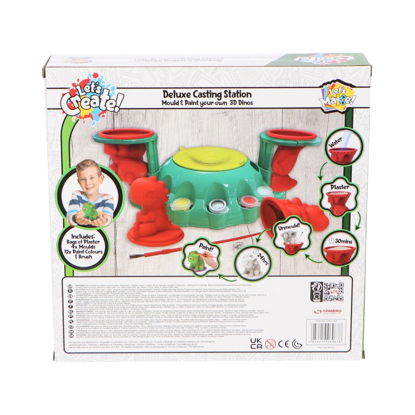 Deluxe-Gießstation Dinosaurier Figuren Hobbyset Kreatives Spielzeug Gips Gießen für Kinder