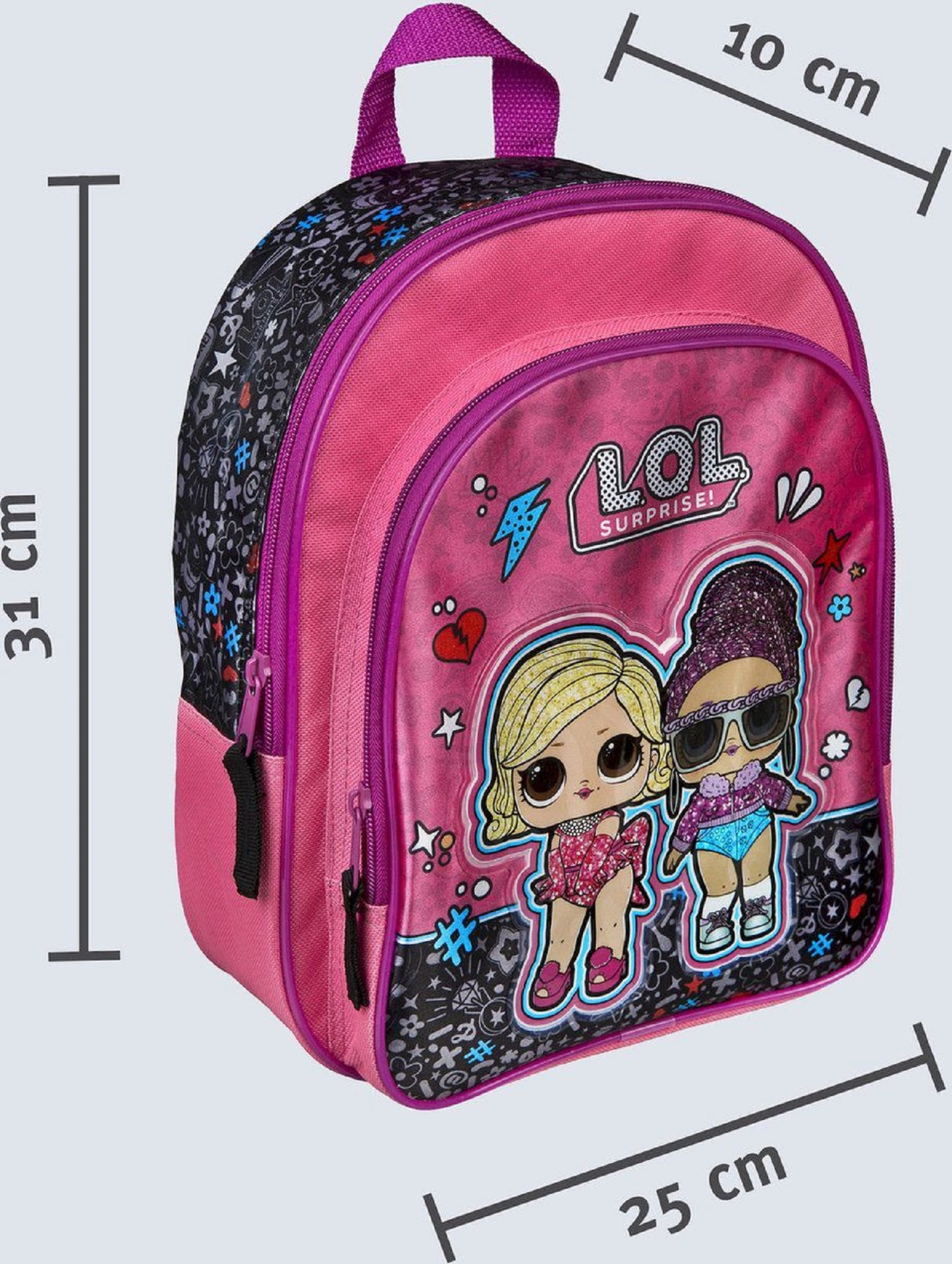 LOL Surprise Taschen-Set Bunte Bags für Schule und Freizeit
