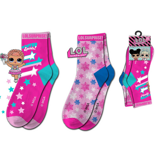 LOL Surprise Socken 2er-Pack für Kinder – Bequeme Alltagsbegleiter