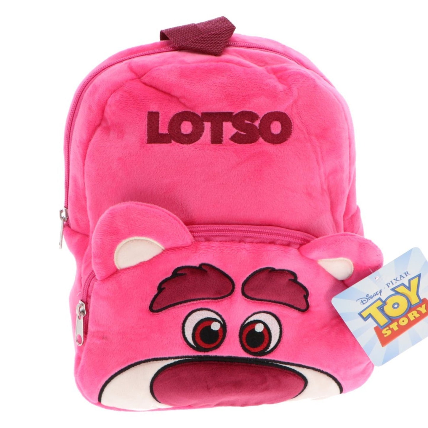 Toy Story Lotso Kinder Rucksack aus weichem Plüsch für Alltag und Freizeit
