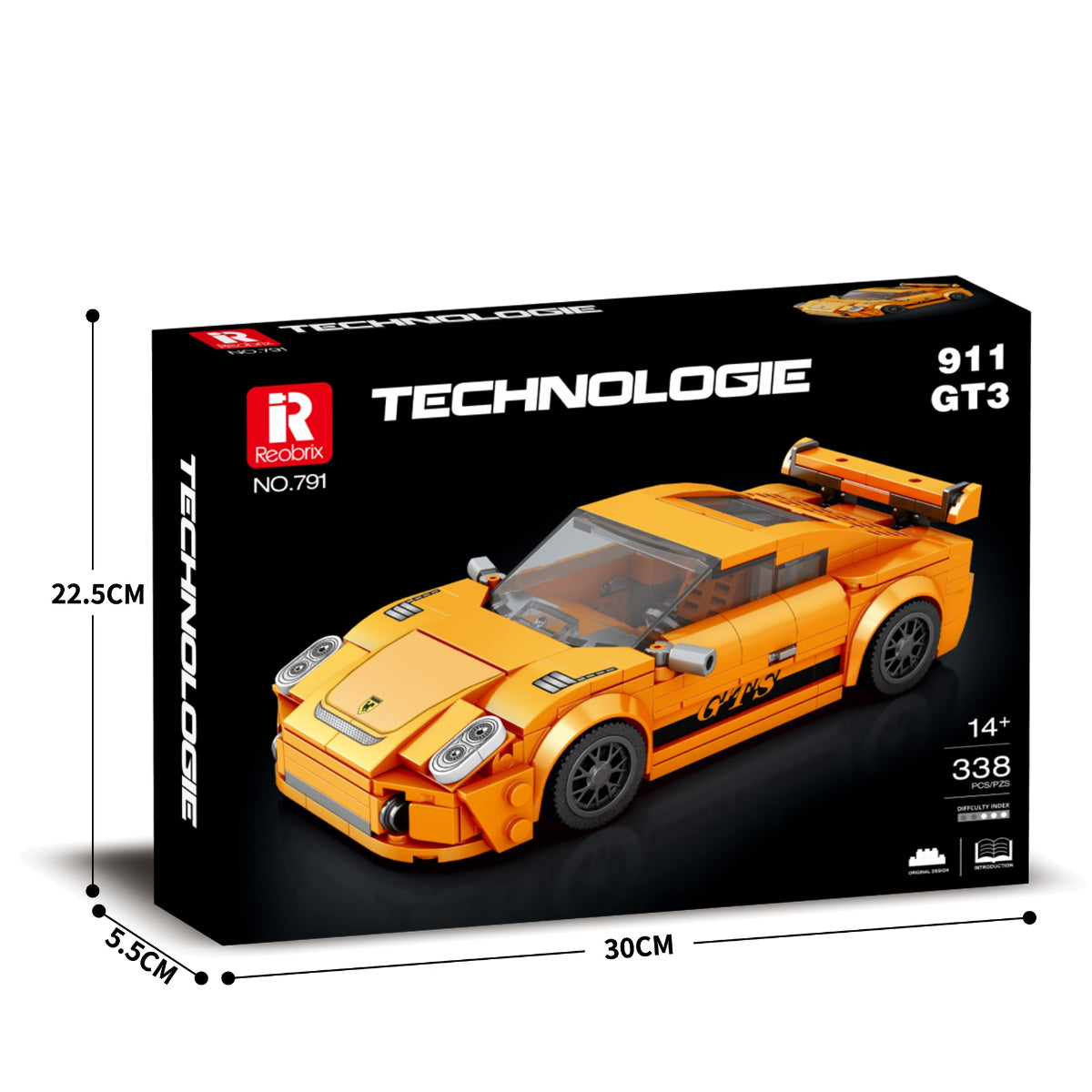 Reobrix 791 Rennwagen 1:24 Klemmbaustein Auto 318 Teile ab 14