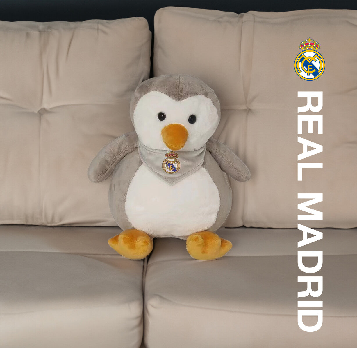 Real Madrid Plüschpinguin 25 cm Kuscheltier Dekoration Geschenk für Fans