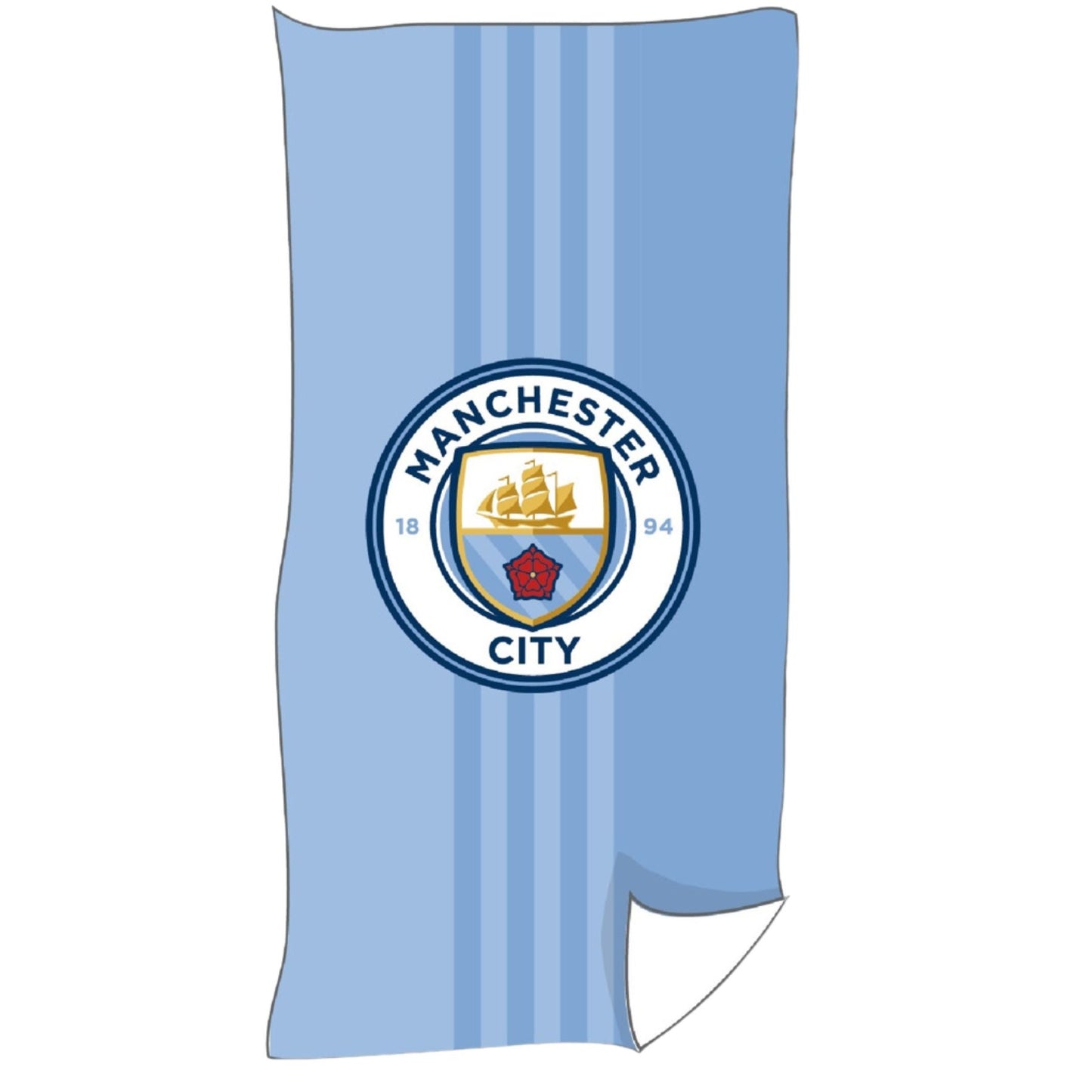 Manchester City Badetuch – Kinder Strandhandtuch aus 100 % Baumwolle