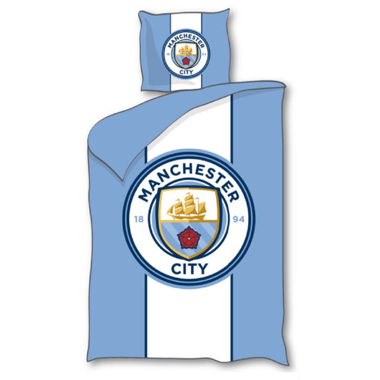 Manchester City Polyester Bettwäsche Bettbezug 140x200 cm & Kissenbezug 60x70 cm