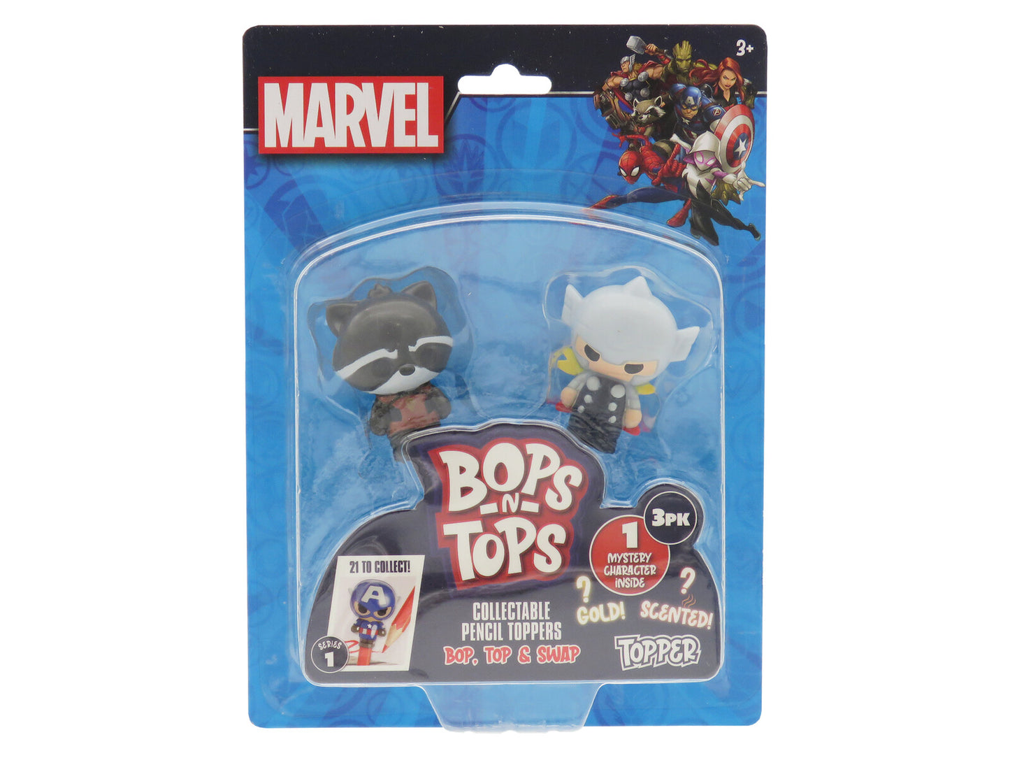 Marvel Stiftaufsatz Überraschungsset 3 Figuren Sammelfiguren