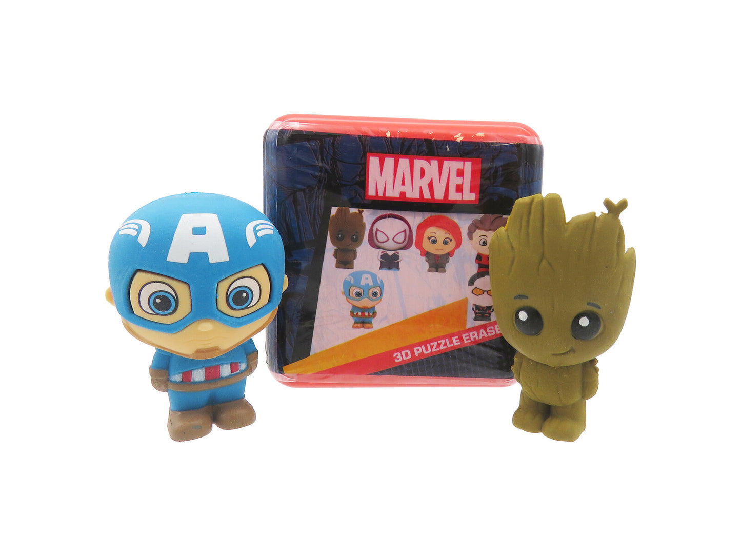 Marvel Puzzle Palz Doppelkapseln Radiergummi Figuren 2er Set Sammelspaß