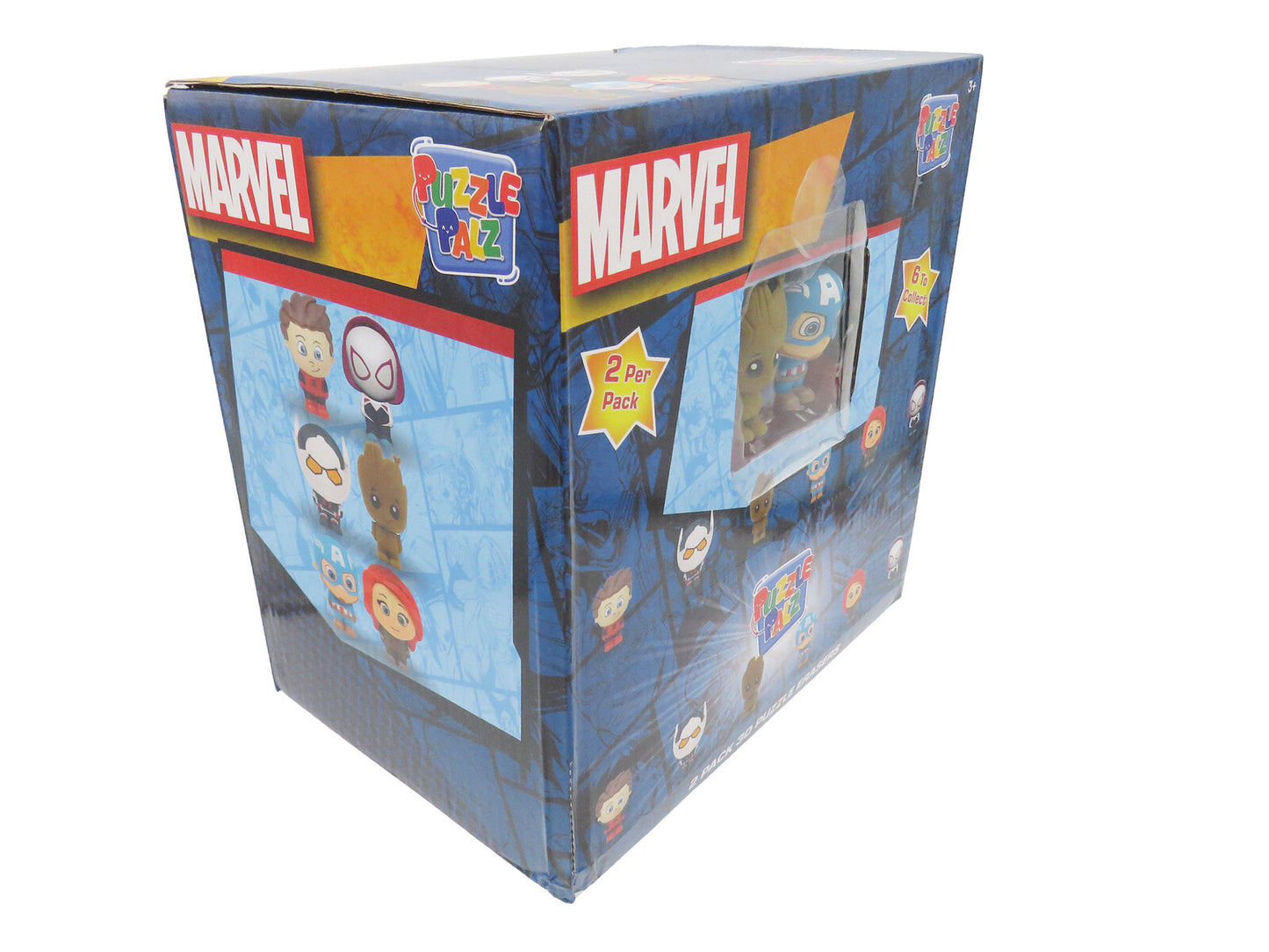 Marvel Puzzle Palz Doppelkapseln Radiergummi Figuren 2er Set Sammelspaß
