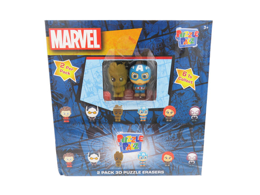 Marvel Puzzle Palz Doppelkapseln Radiergummi Figuren 2er Set Sammelspaß
