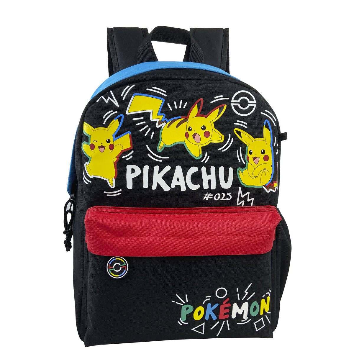 Pokémon Colorful Jugendrucksack Schulrucksack 43 cm mit Laptopfach Seitenfach gepolstertem Rücken