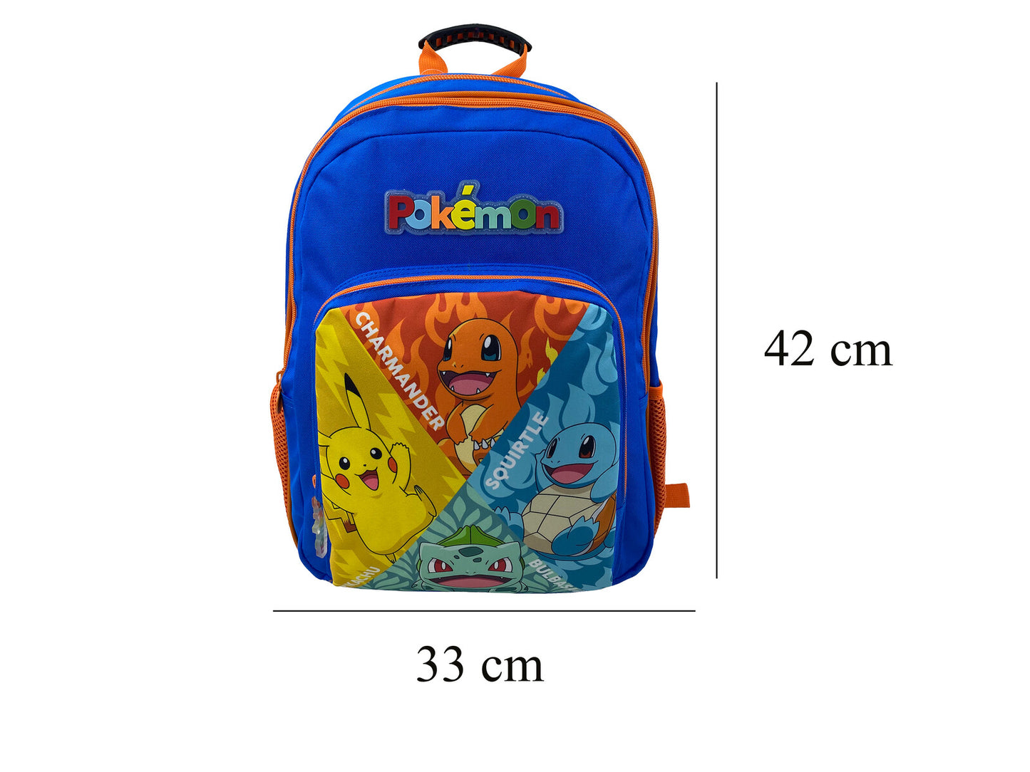 Pokémon Rucksack Kinder mit 3 Fächern Schulranzen 33 × 11 × 42 cm