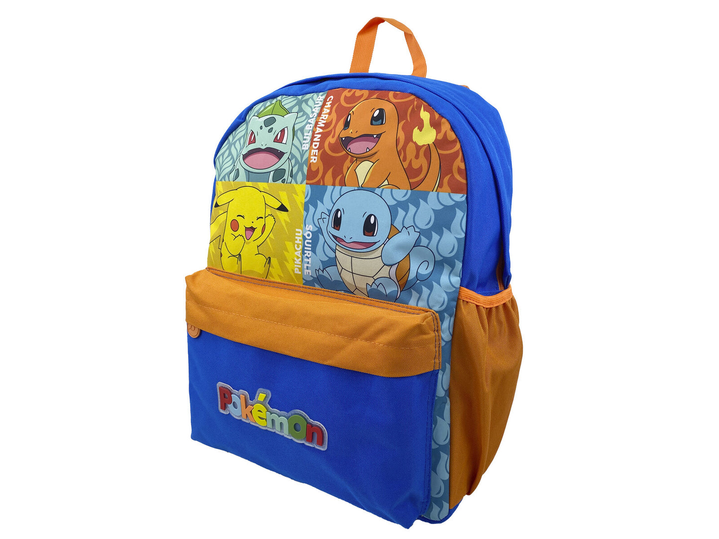 Pokémon Rucksack Kinder mit 2 Fächern und Netzseitentasche 30 × 15 × 40 cm