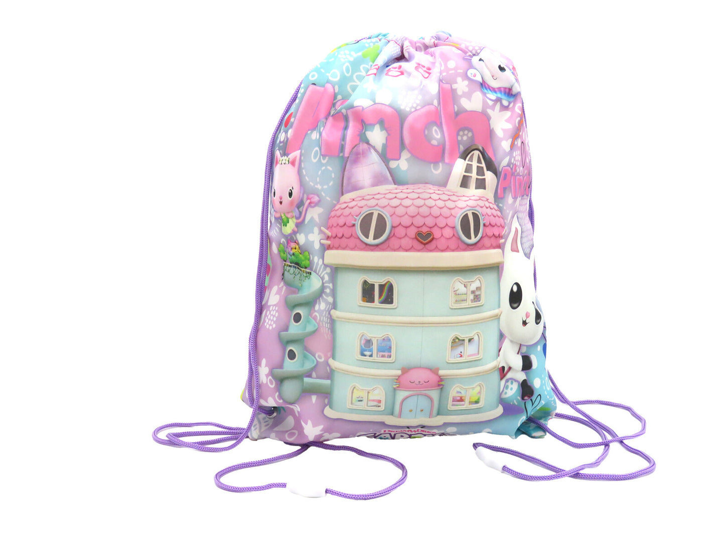 Gabby´s Dollhouse Turnbeutel 40 × 31 cm Sportbeutel Kinder mit Kordelzug