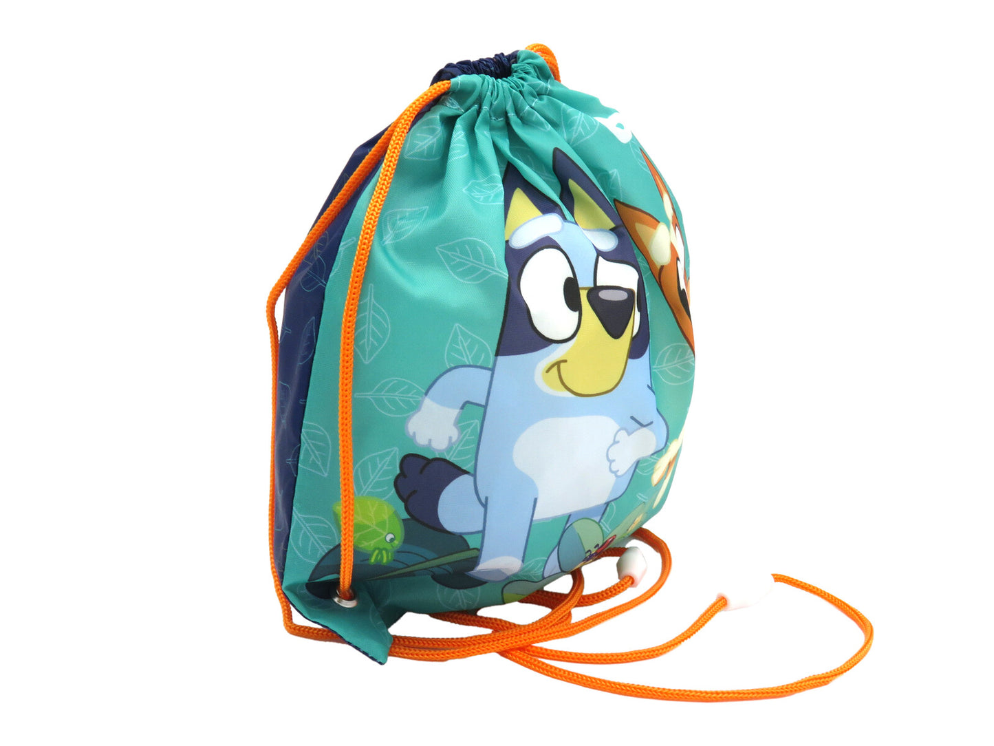 Bluey Snackbeutel 25 × 25 × 1 cm Brottasche mit Kordelzug für Schule Kindergarten und unterwegs