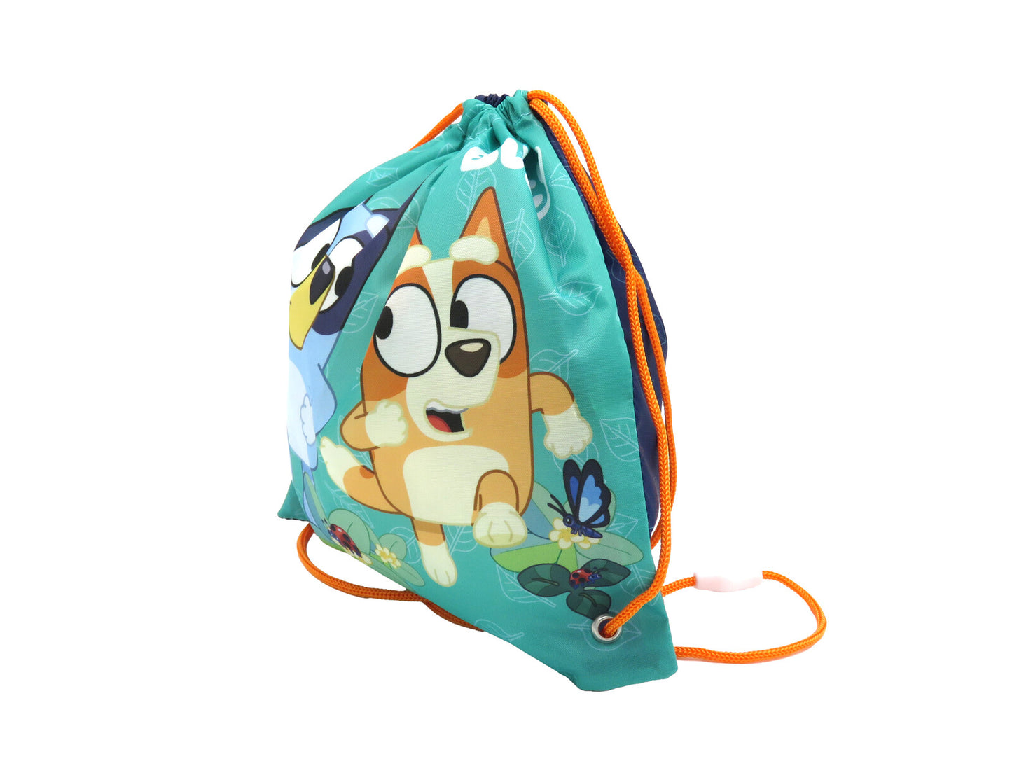 Bluey Snackbeutel 25 × 25 × 1 cm Brottasche mit Kordelzug für Schule Kindergarten und unterwegs