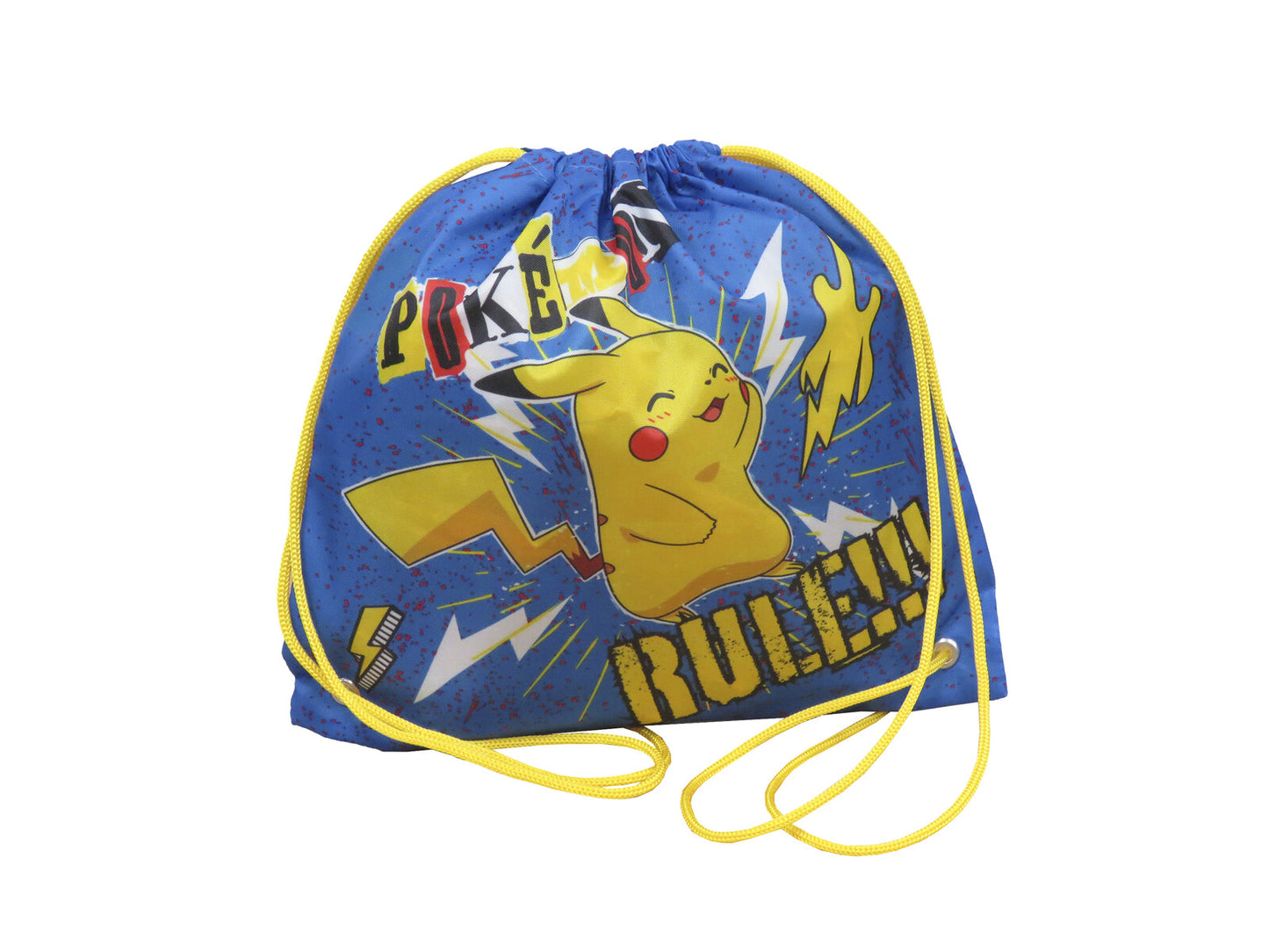 Pokémon Snackbeutel 25 × 25 × 1 cm Brottasche mit Kordelzug für Schule Kindergarten und unterwegs