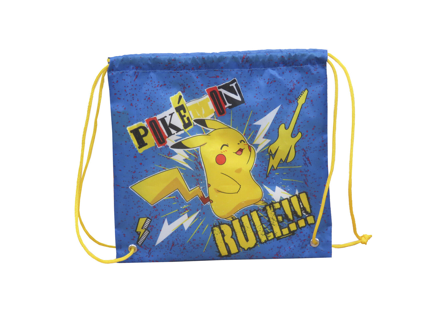 Pokémon Snackbeutel 25 × 25 × 1 cm Brottasche mit Kordelzug für Schule Kindergarten und unterwegs