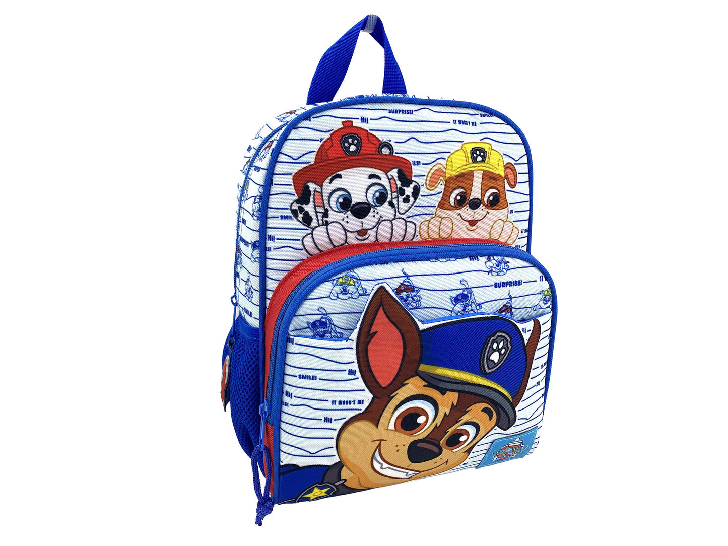 Bluey Kinder Rucksack Kindergartenrucksack mit Fronttasche Hauptfach und Seitennetz