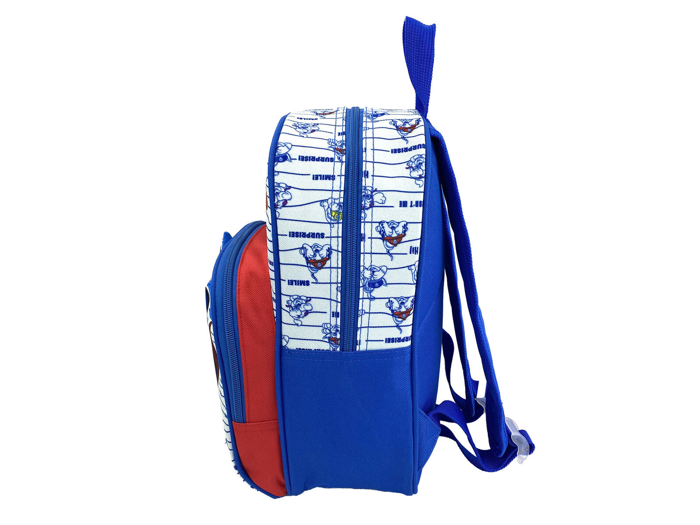 Bluey Kinder Rucksack Kindergartenrucksack mit Fronttasche Hauptfach und Seitennetz