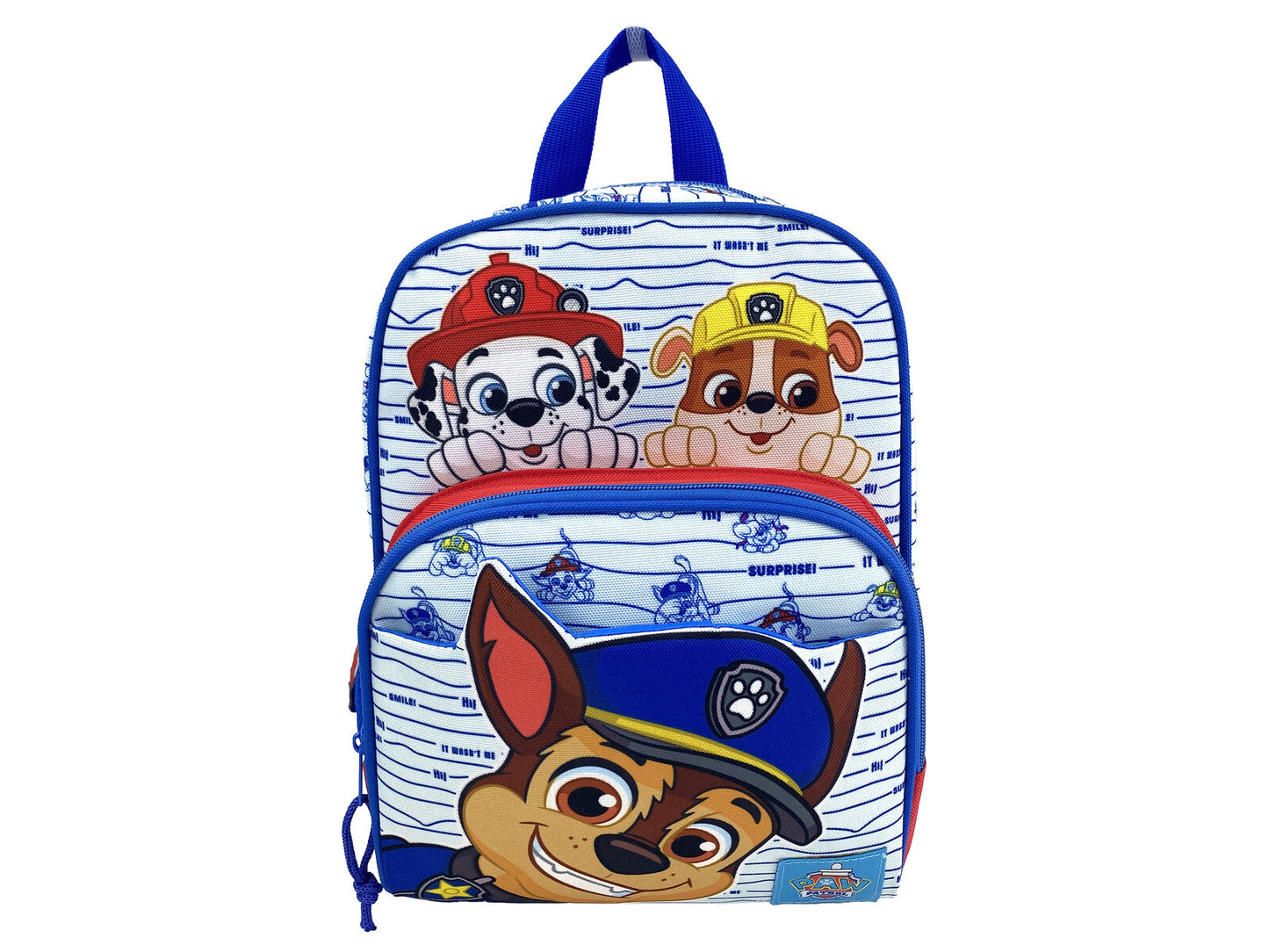 Bluey Kinder Rucksack Kindergartenrucksack mit Fronttasche Hauptfach und Seitennetz
