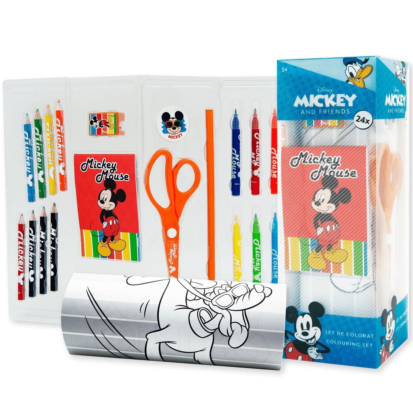 Mickey Mouse Kreativturm 24-teilig mit Malen und Schreibzubehör