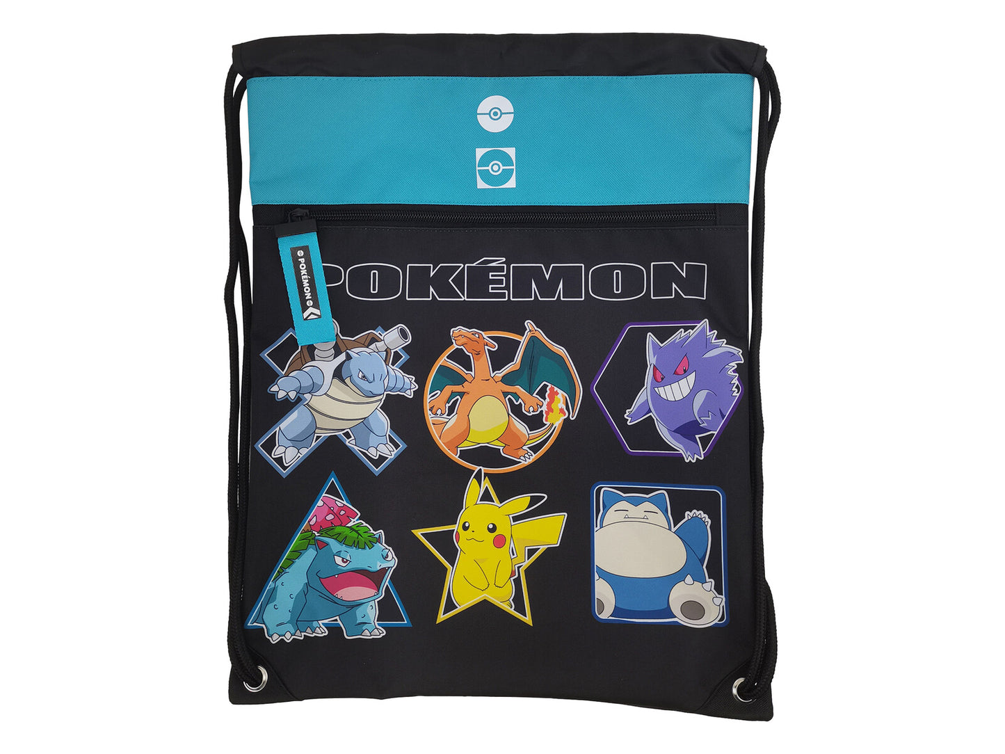 Pokémon Turnbeutel 43 × 34 × 1 cm Sportbeutel Kinder mit Kordelzug für Schule