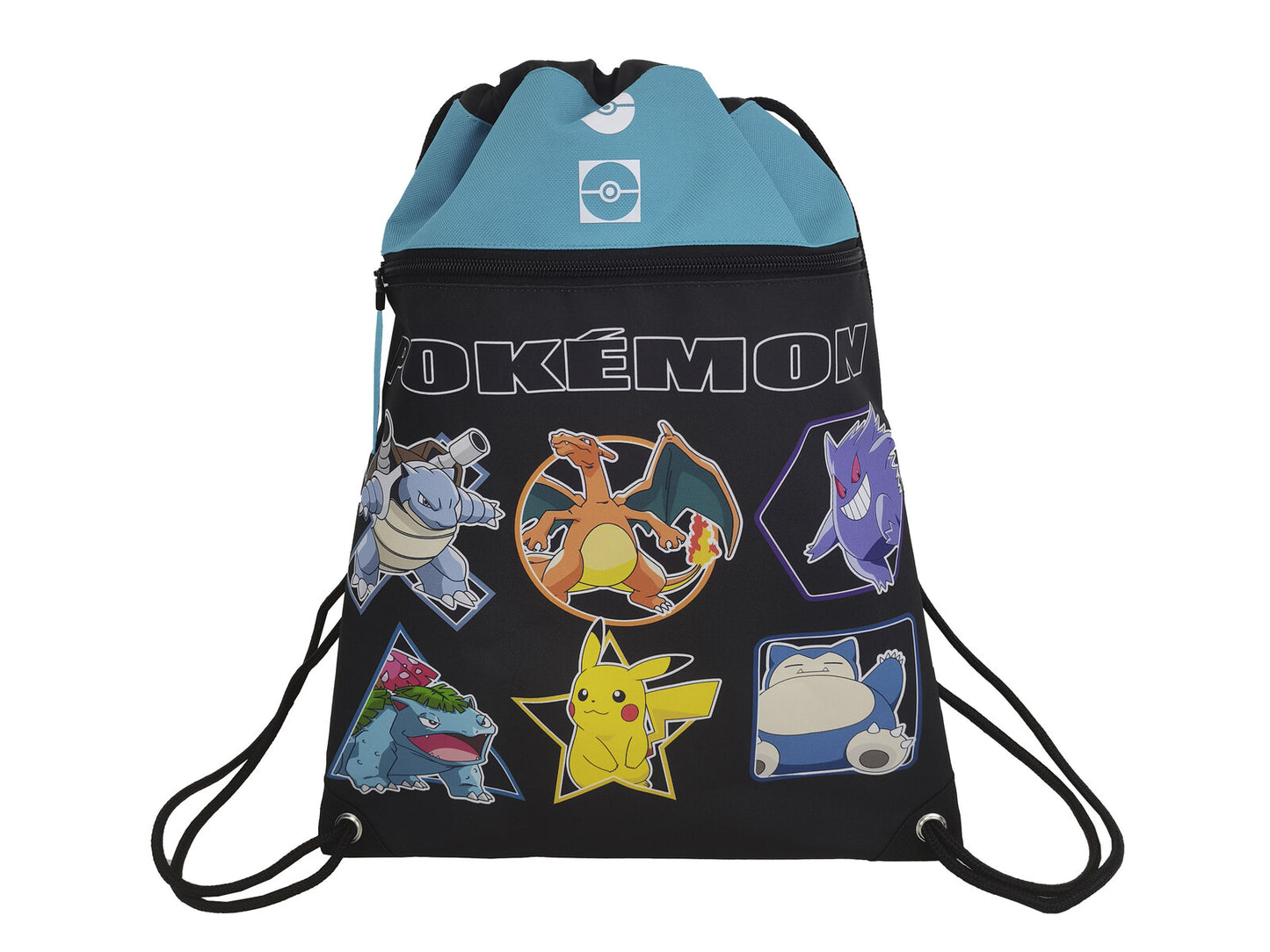 Pokémon Turnbeutel 43 × 34 × 1 cm Sportbeutel Kinder mit Kordelzug für Schule
