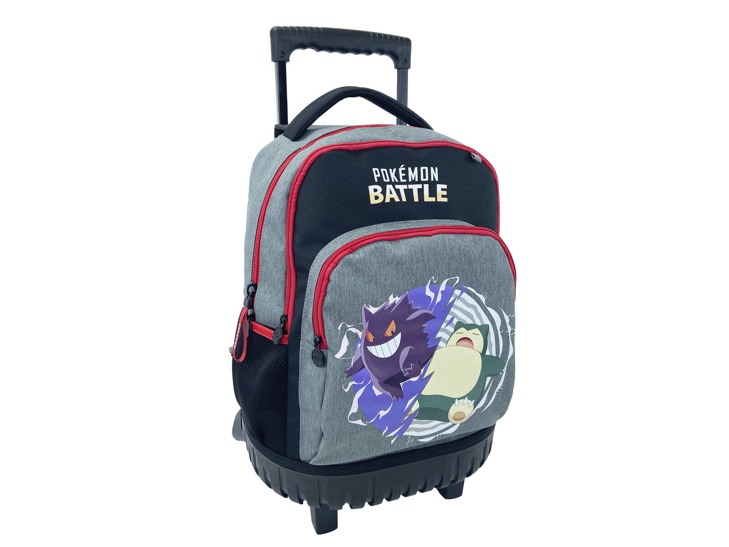 Pokémon Battle Schulrucksack Rucksack mit 3 Fächern Flaschenfach und Trolley Eignung