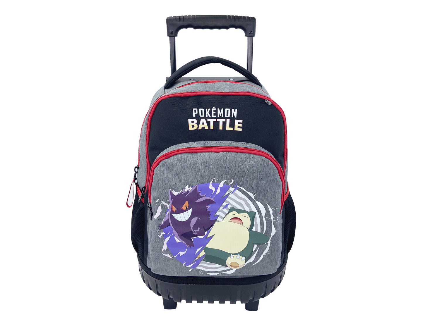 Pokémon Battle Schulrucksack Rucksack mit 3 Fächern Flaschenfach und Trolley Eignung