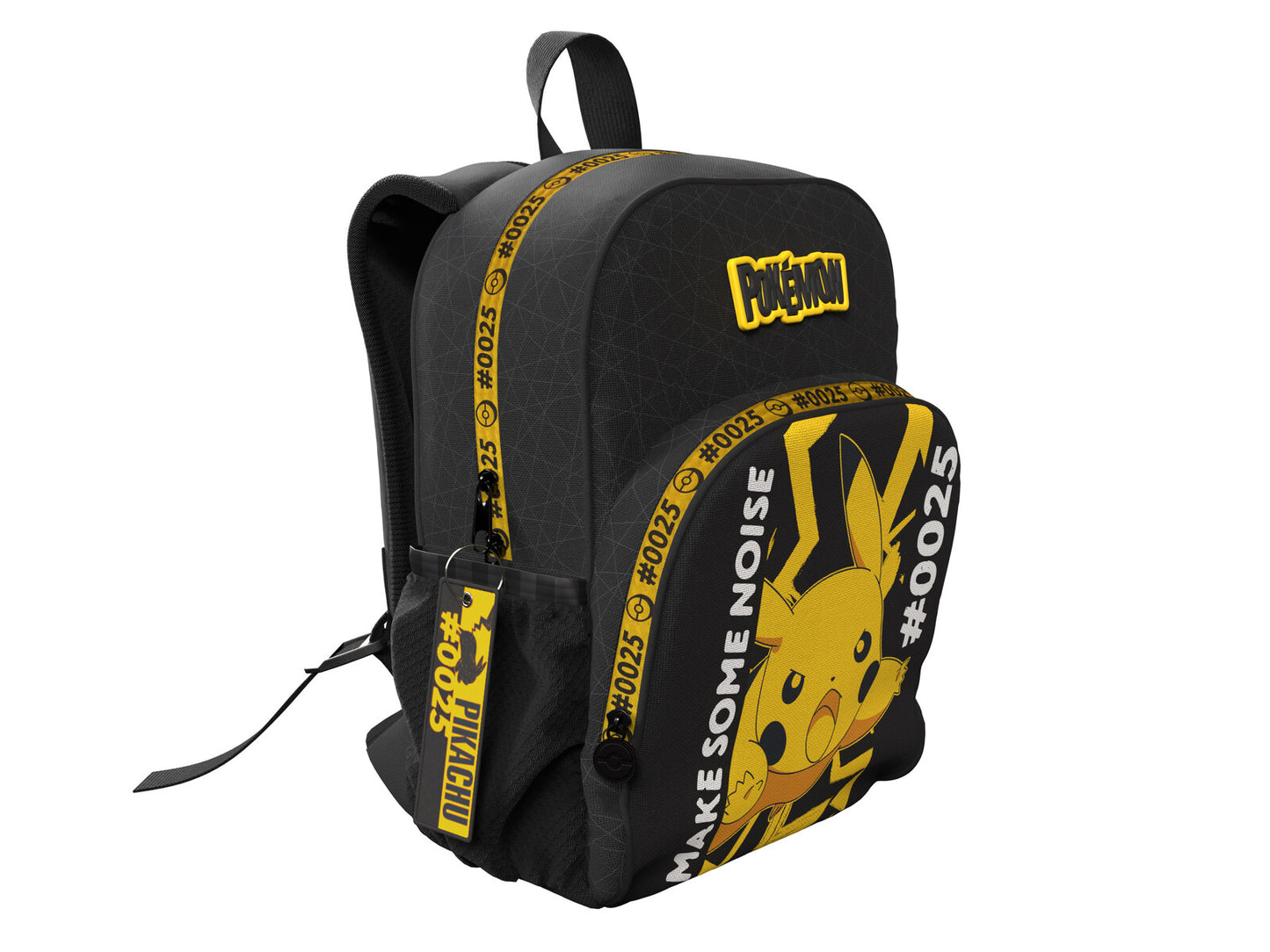 Pokémon Schulrucksack mit 2 Fächern und Seitennetzen