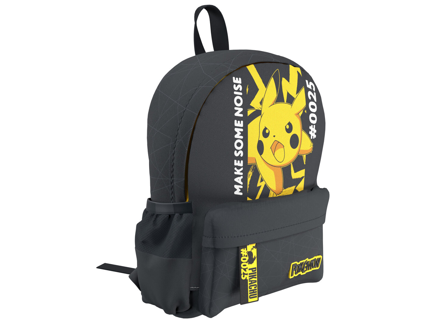 Pokémon Schulrucksack mit 2 Fächern und Seitennetzen