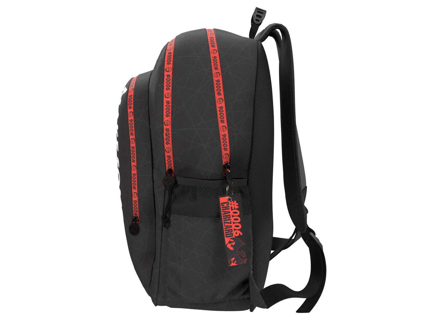 Pokémon Schulrucksack mit 3 Fächern und Seitennetzen