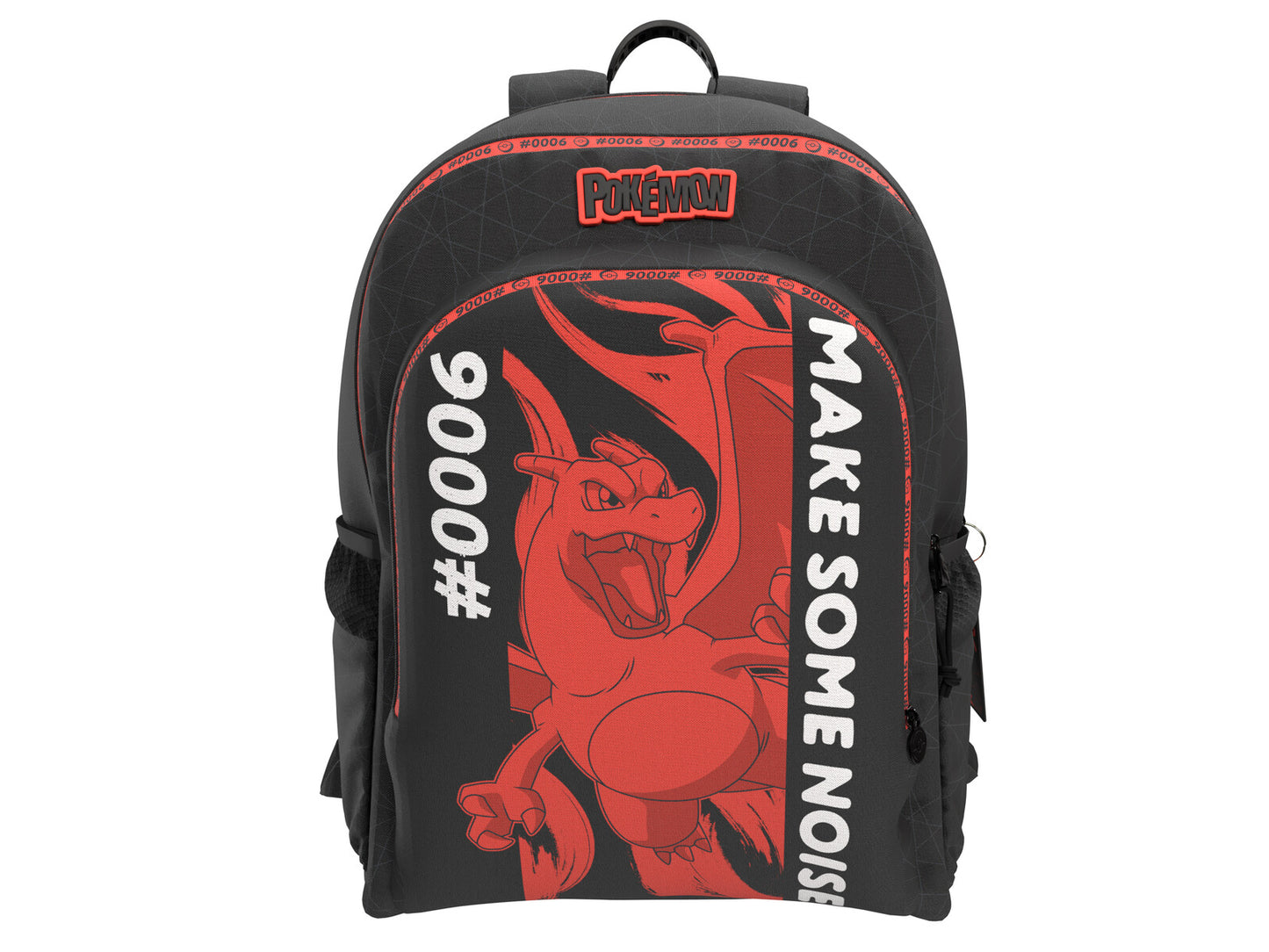 Pokémon Schulrucksack mit 3 Fächern und Seitennetzen