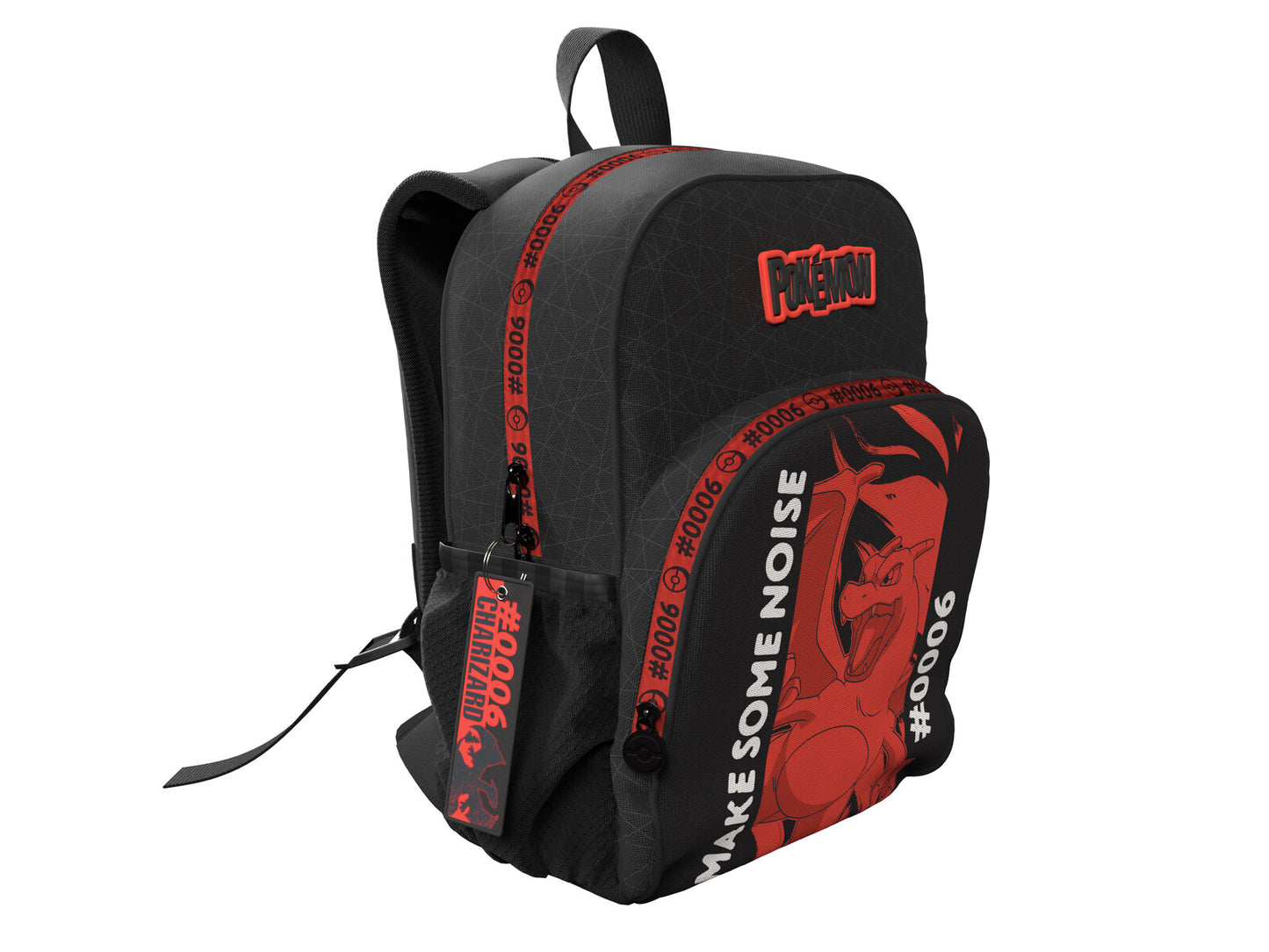 Pokémon Schulrucksack mit 2 Fächern und Seitennetzen