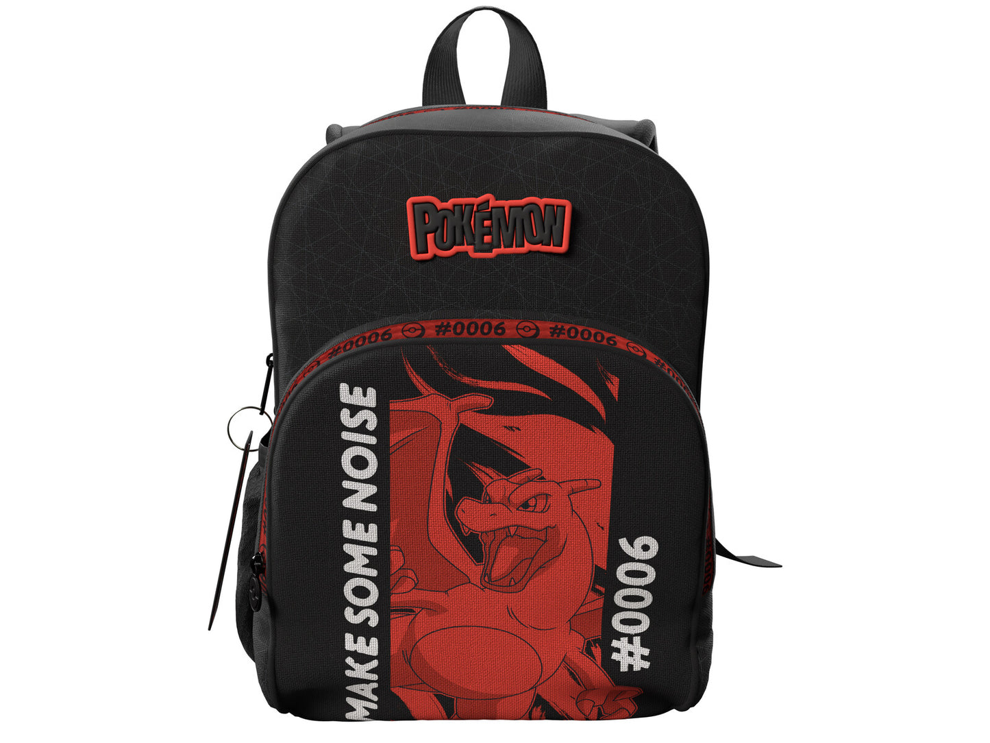 Pokémon Schulrucksack mit 2 Fächern und Seitennetzen