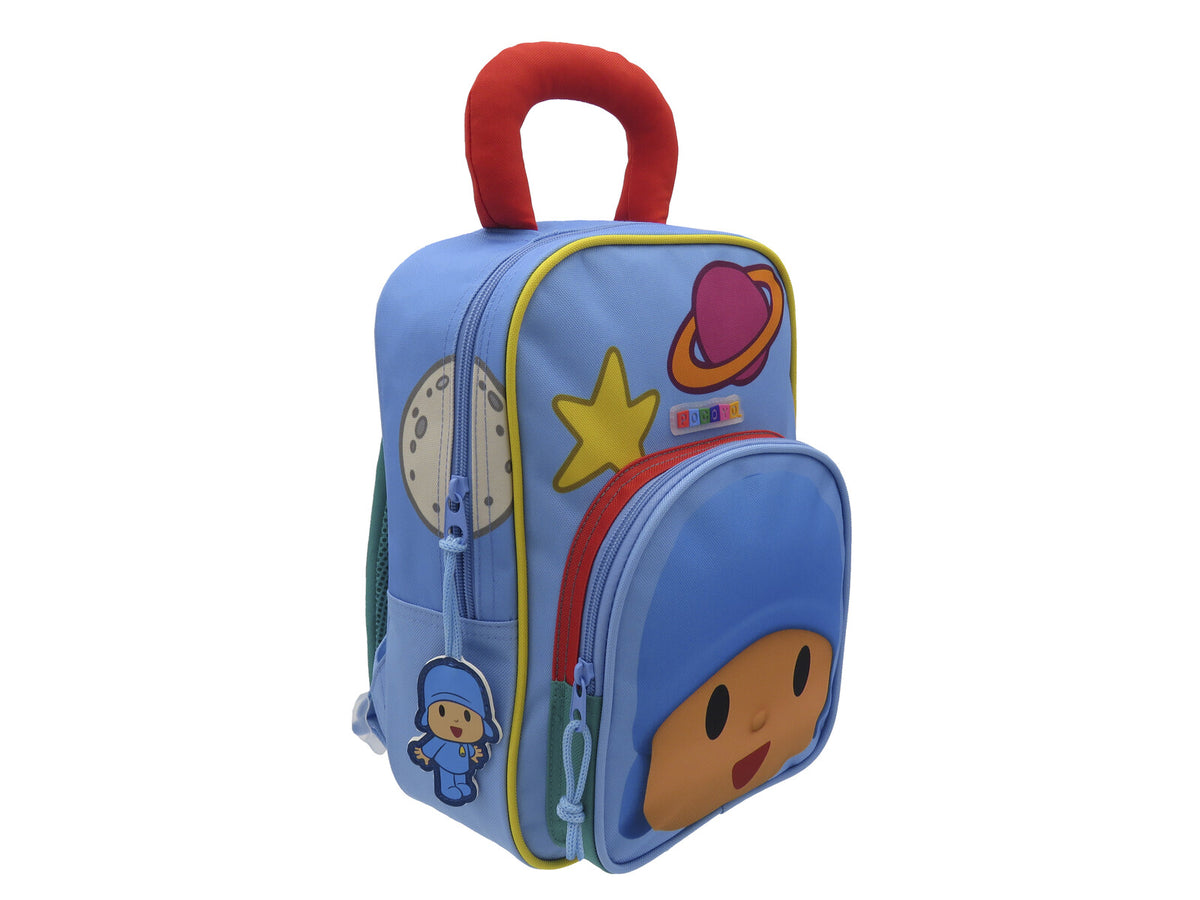 Pocoyó Kinderrucksack 30 cm mit Frontfach für Kindergarten Schule Freizeit
