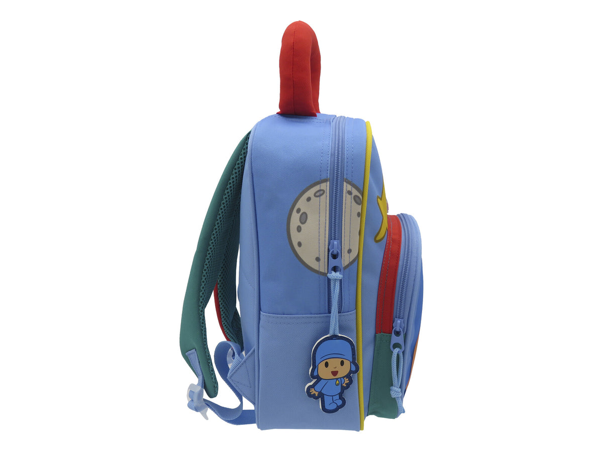 Pocoyó Kinderrucksack 30 cm mit Frontfach für Kindergarten Schule Freizeit