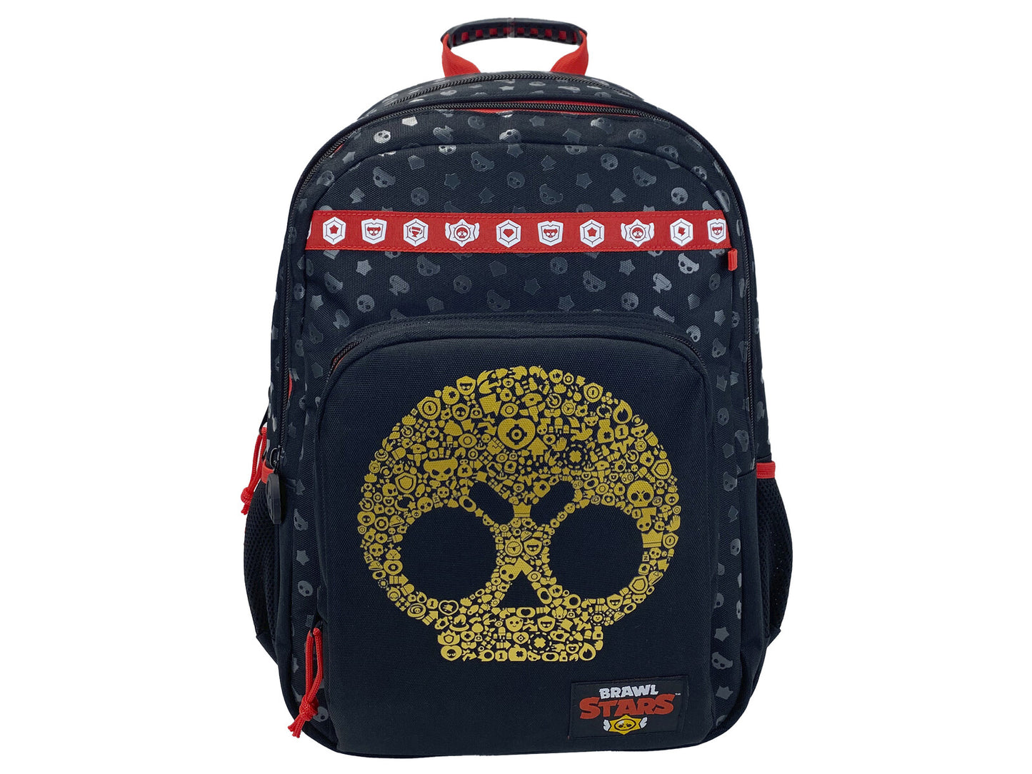 Brawl Stars Schulrucksack Kinder 43 × 35 cm Rucksack mit 3 Fächern und Seitentaschen für Schule und Freizeit