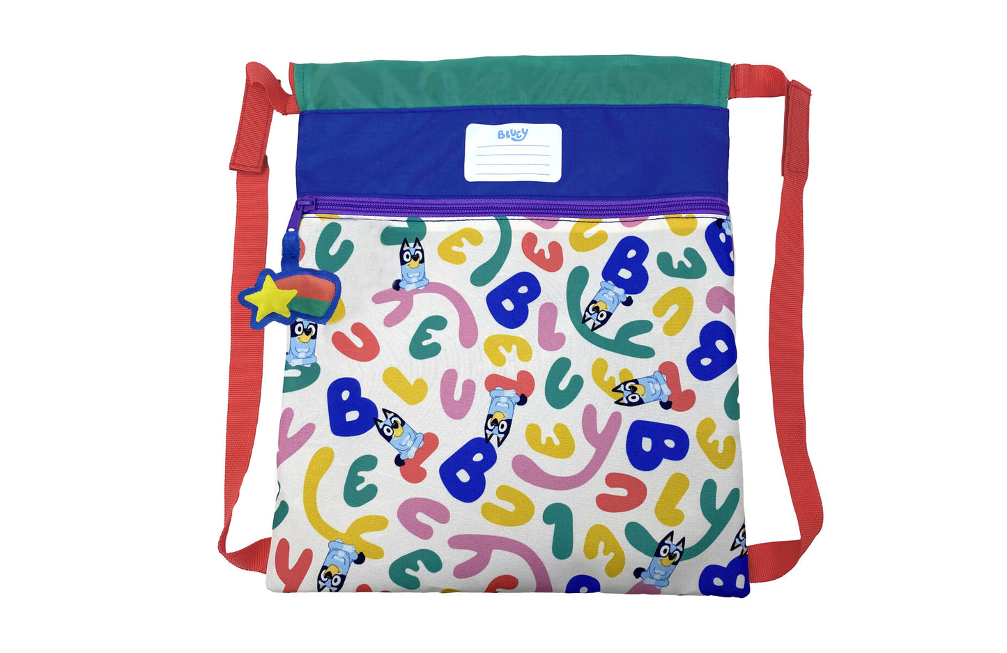 Bluey Beutelrucksack Kinder mit Kordelzug leichter Rucksack für Ausflug und Kita