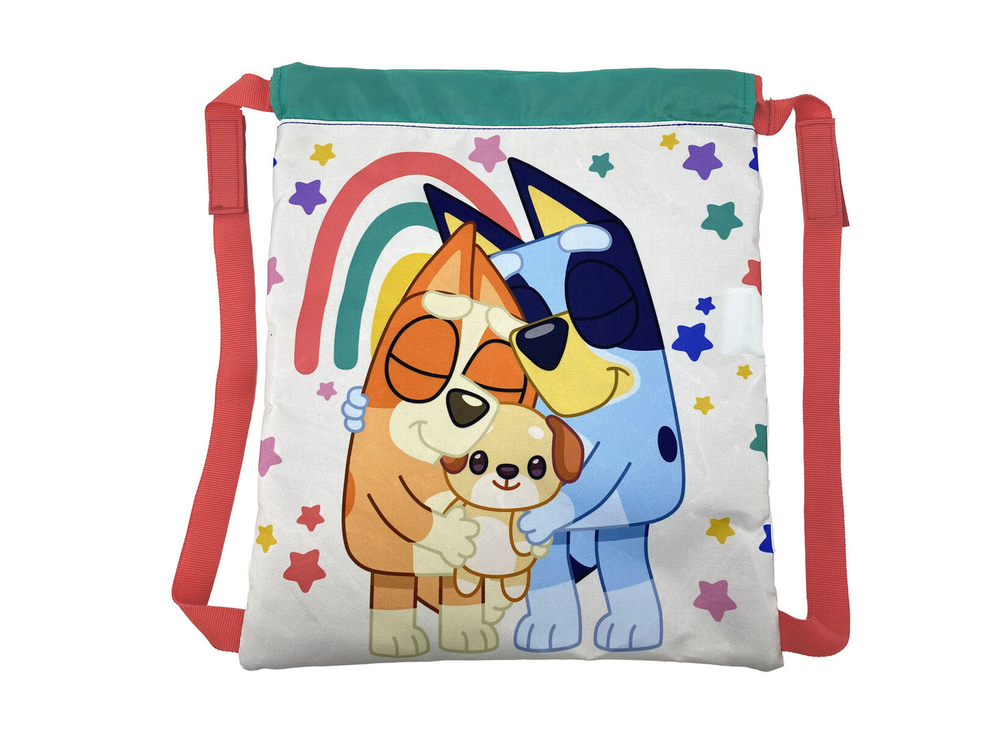 Bluey Beutelrucksack Kinder mit Kordelzug leichter Rucksack für Ausflug und Kita