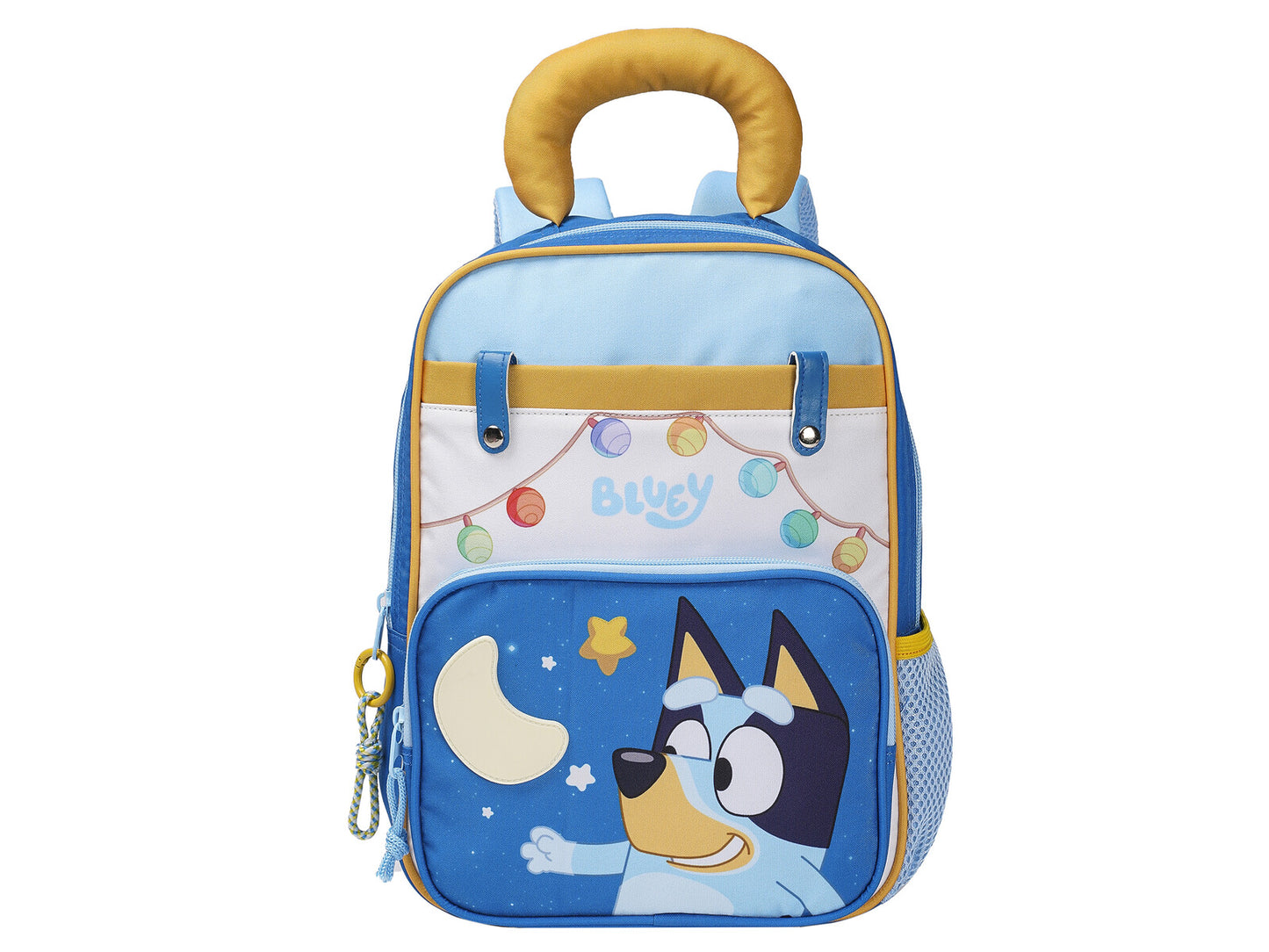Bluey Kinder Rucksack Kindergarten blau mit Fronttasche und gepolsterten Trägern