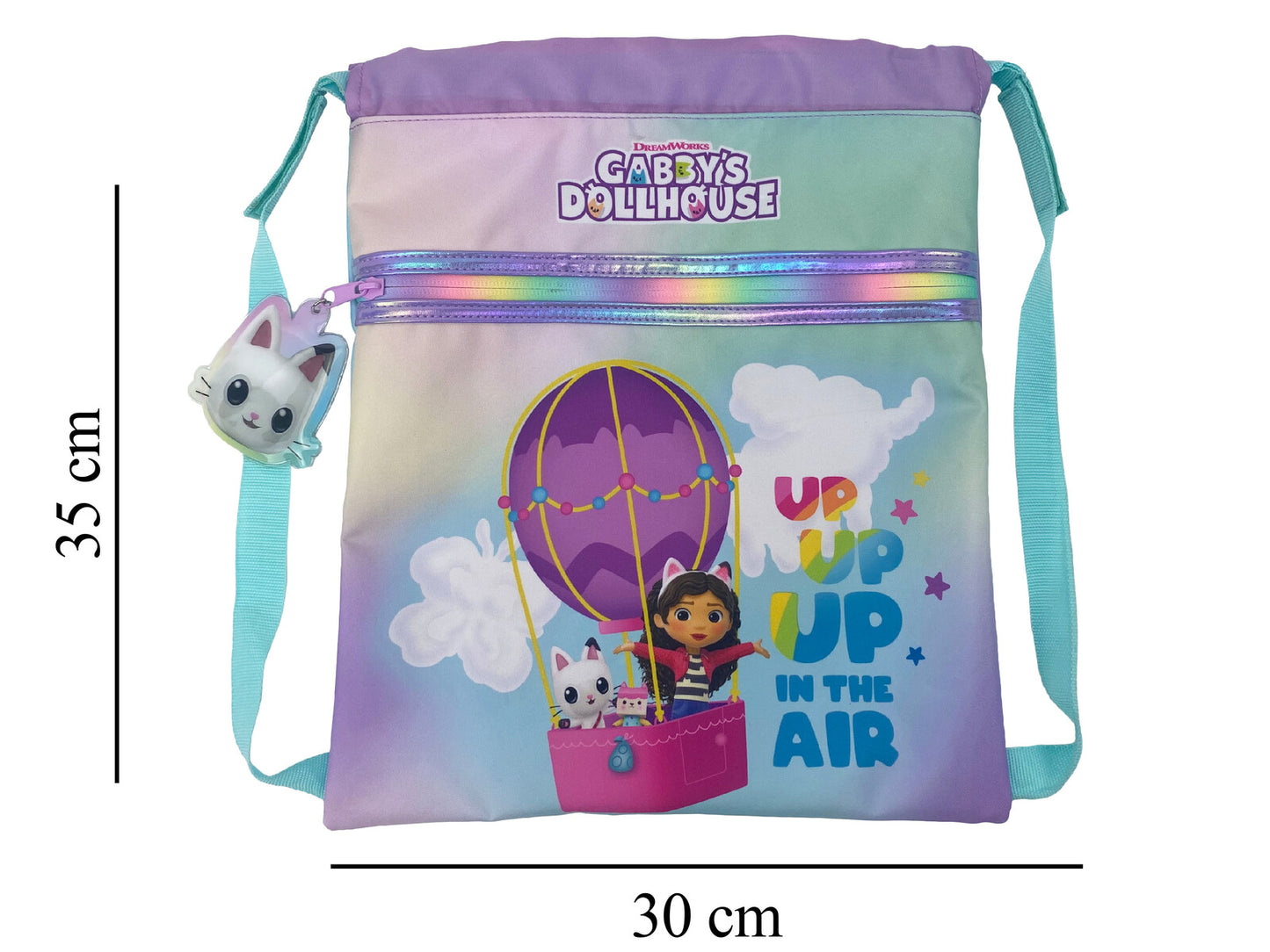 Gabby´s Dollhouse Turnbeutel 35 × 30 cm Sportbeutel Kinder mit Kordelzug