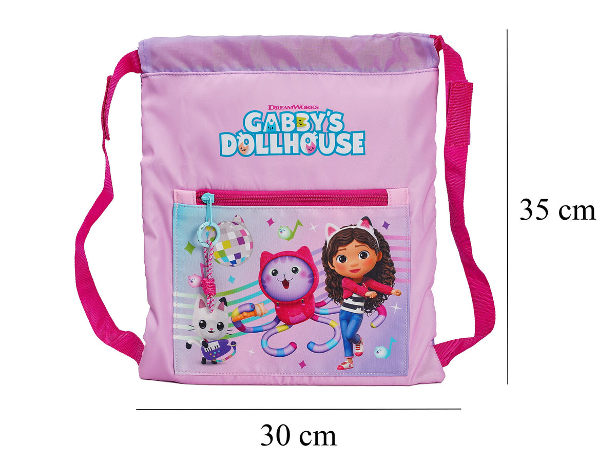 Gabby's Dollhouse Turnbeutel Karaoke 35 cm für Kindergarten Freizeit