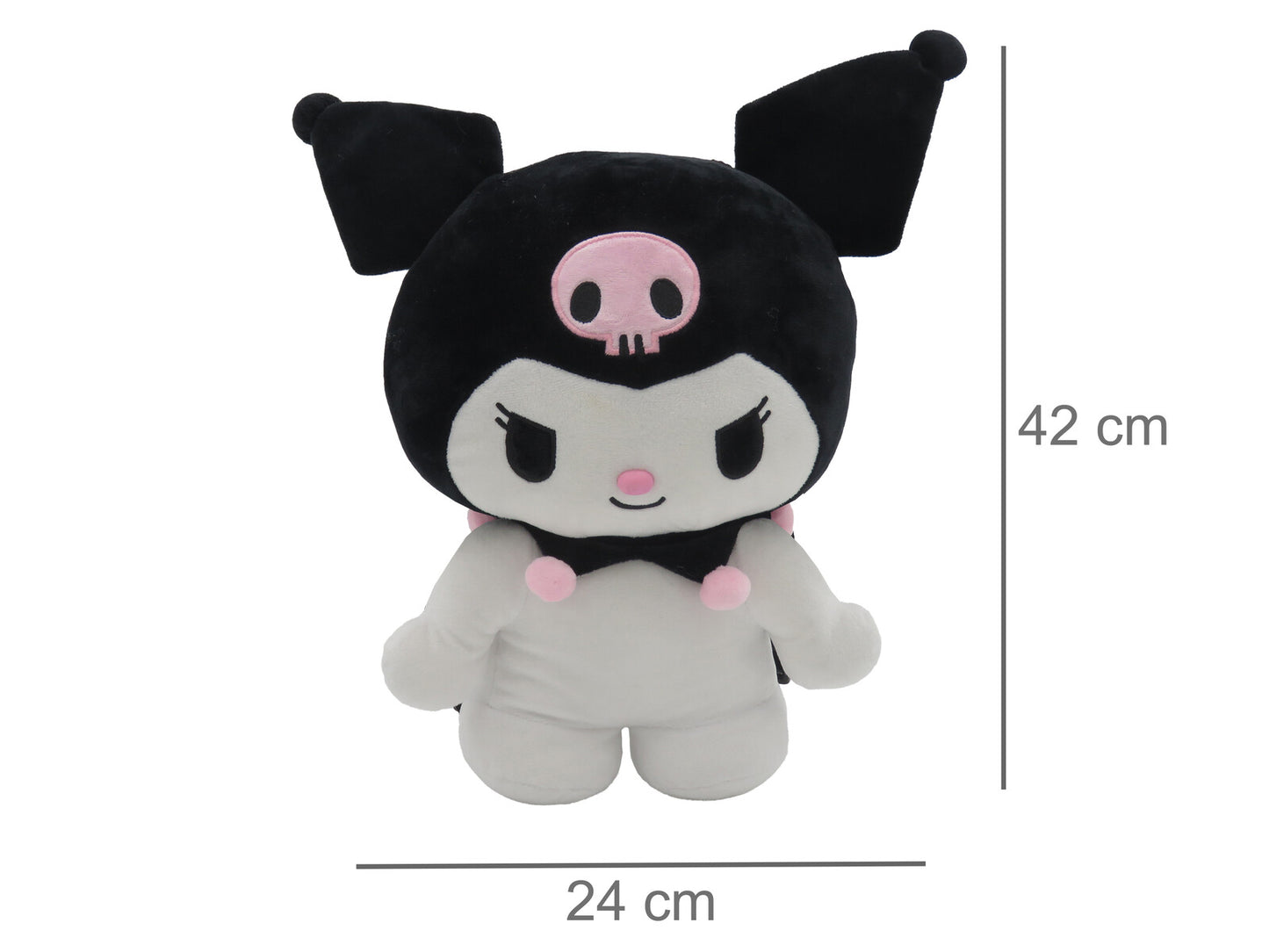 Hello Kitty Kuromi Plüschrucksack Kinder Rucksack kuschelig mit Reißverschluss